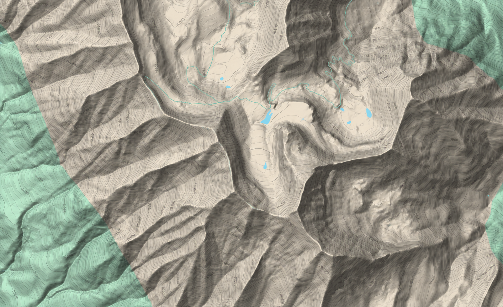 Topographic map for GrandTaiga HQ